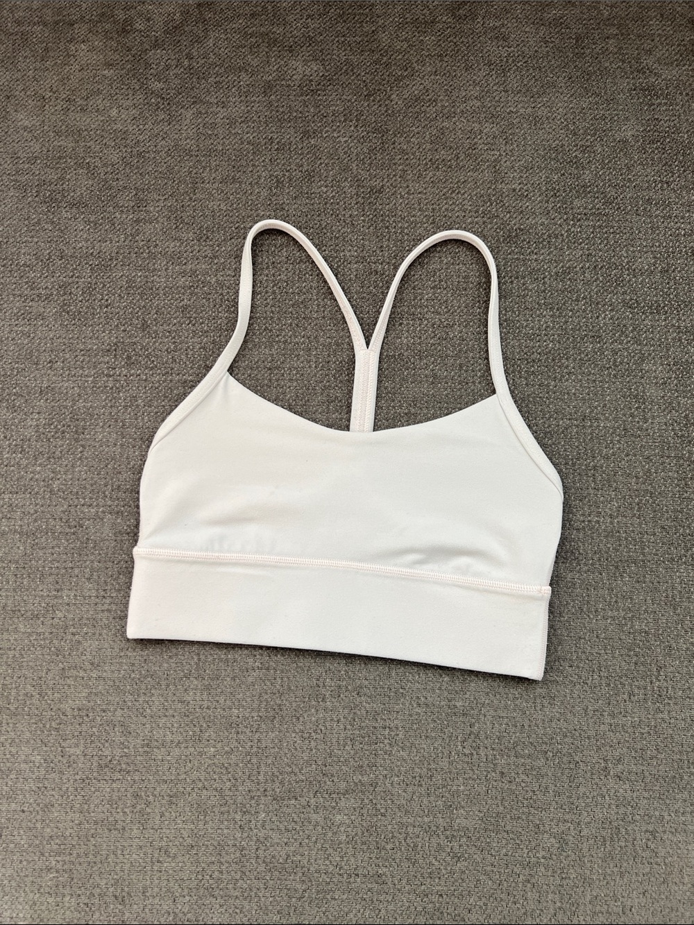 lululemon athletica White Strappy Light Support Sports Bra